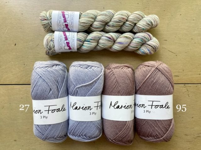 Marion Foale 3-Ply 100% wool fingering weight knitting yarn grayÂ 